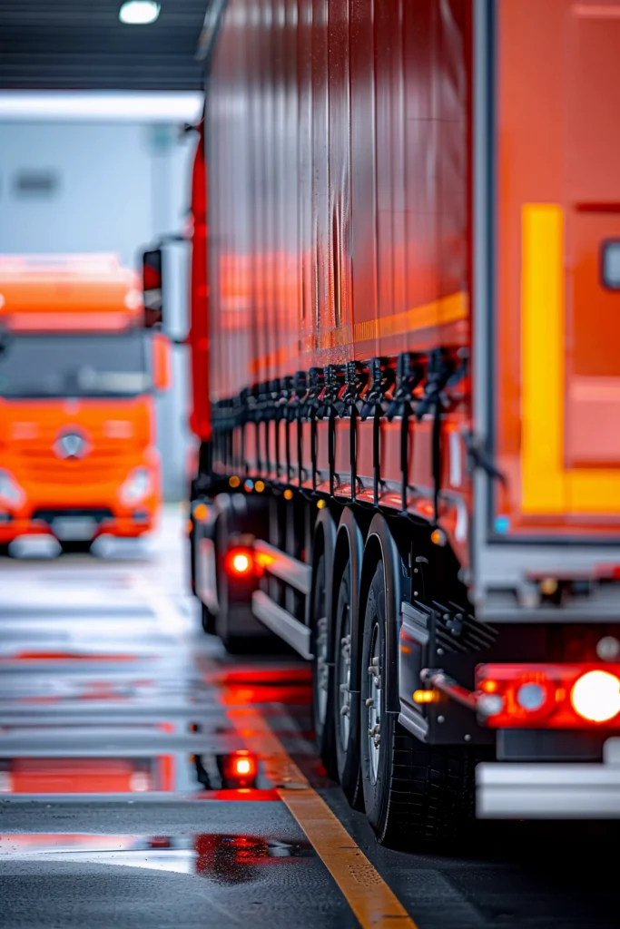 Caminhão laranja centro de distribuição braslog angra dos reis transporte logística