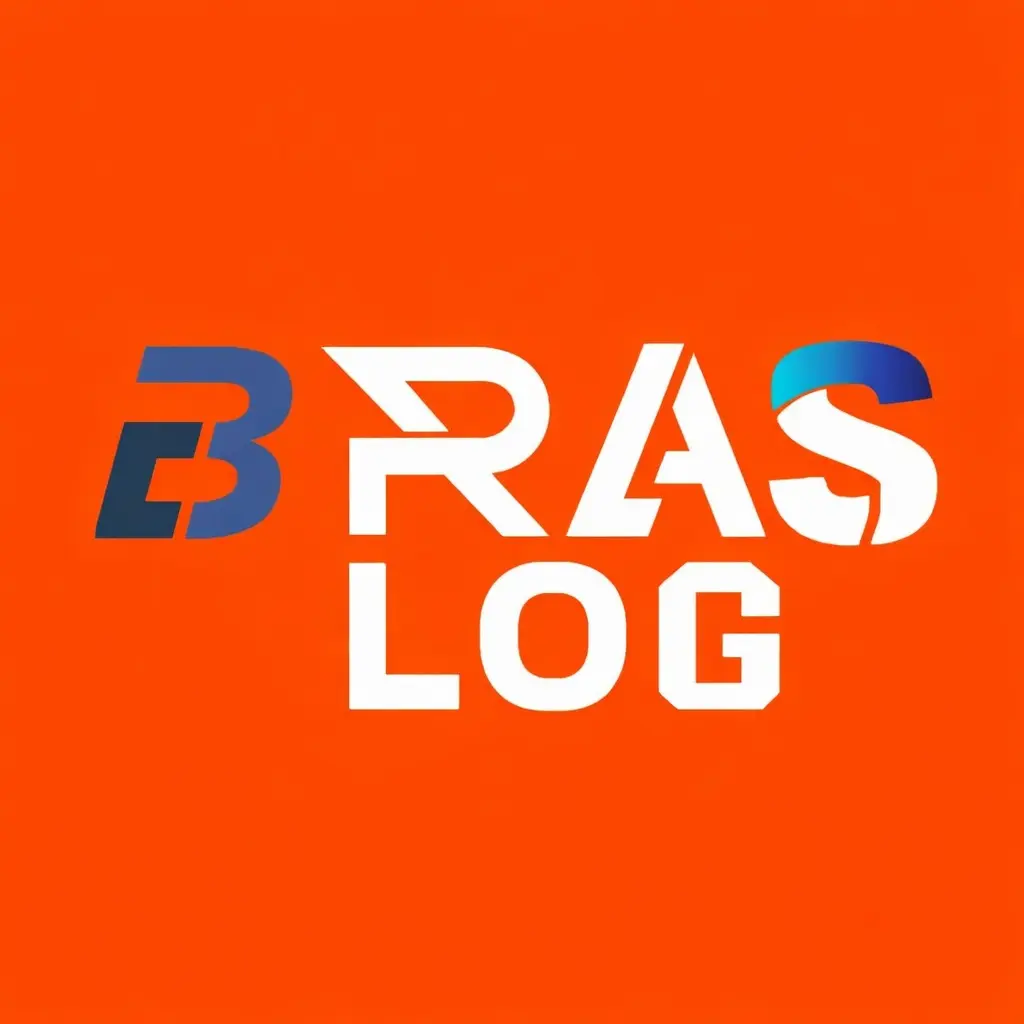 Logotipo braslog transporte logística angra dos reis